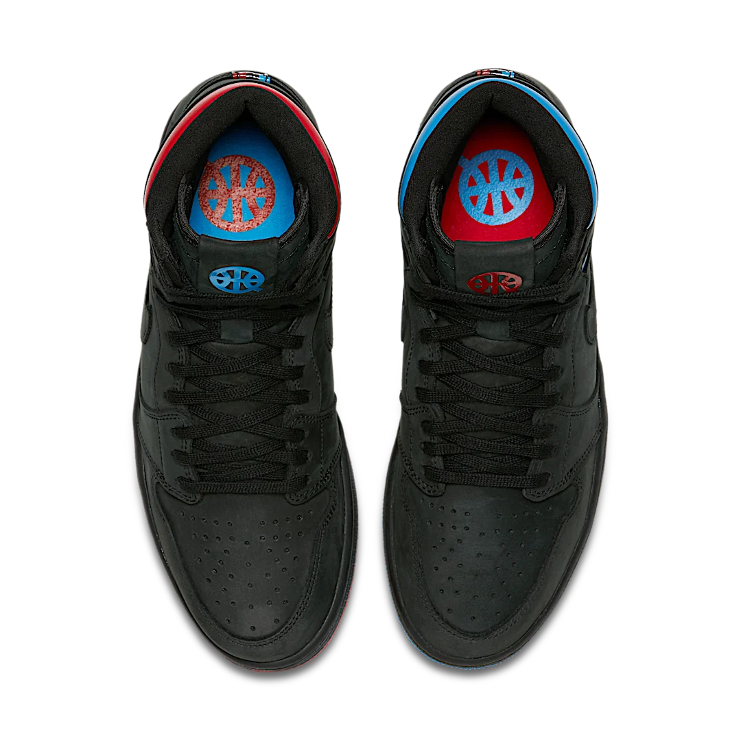 Air Jordan 1 Retro High OG Quai 54, Black/Italy Blue-University Red (AH1040-054)