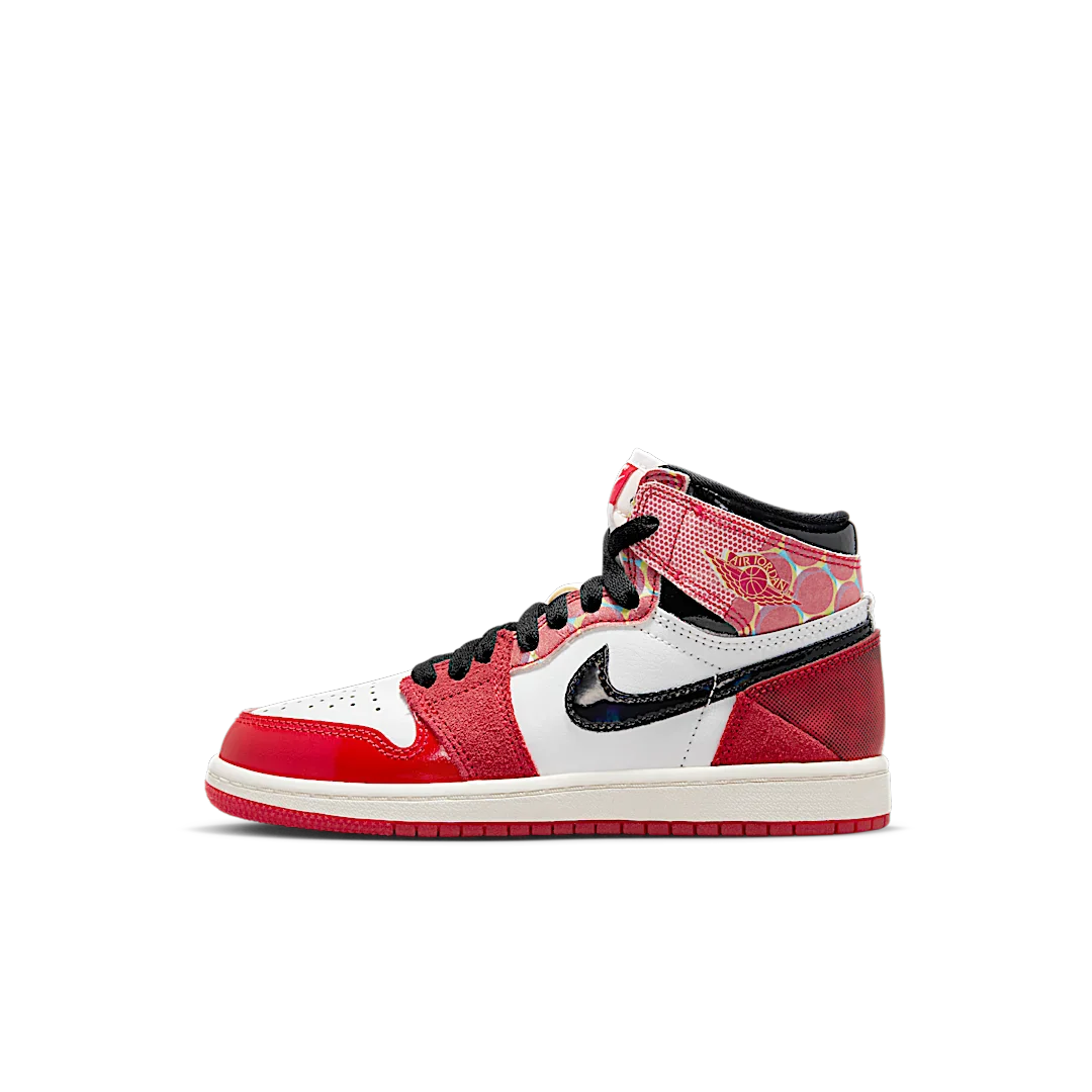 Air Jordan 1 Retro High OG Spider-Man Across the Spider-Verse (PS), University Red/Black/White (DV1749-601)