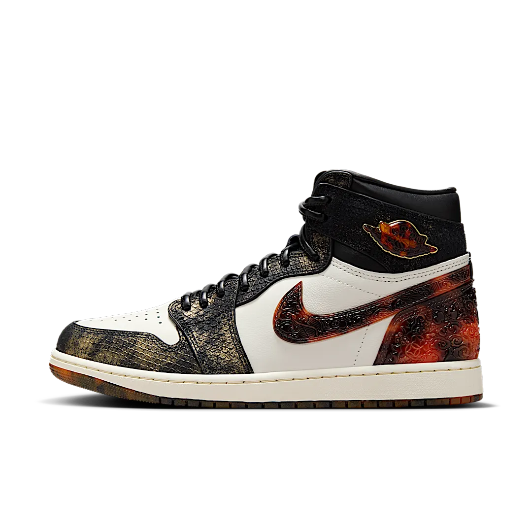 Air Jordan 1 Retro High OG Xuanwu Year of the Snake, Black/Cream/Black/Multi-Color (IB3165-091)