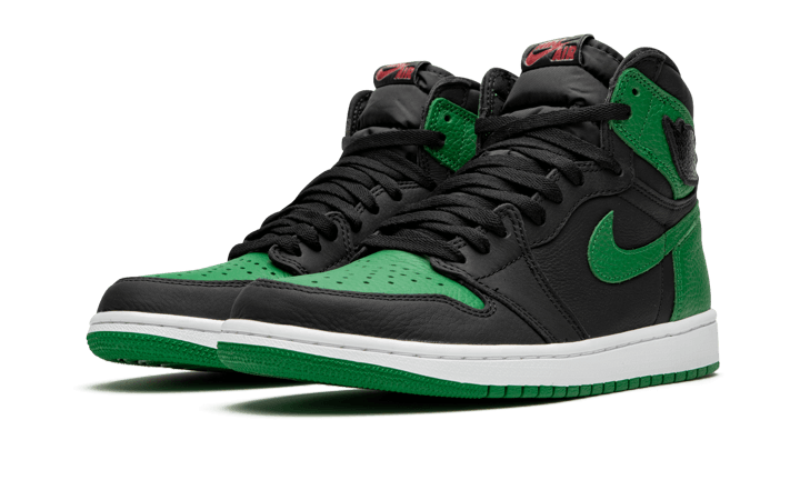 Air Jordan 1 Retro High Pine Green Black, Black/Pine Green-White-Gym Red (555088-030 / 575441-030)