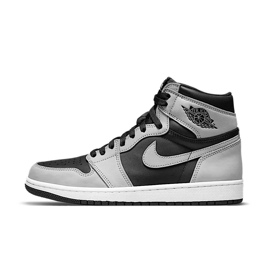 Air Jordan 1 Retro High Shadow 2.0, Black/White-Light Smoke Grey (555088-035 / 575441-035)