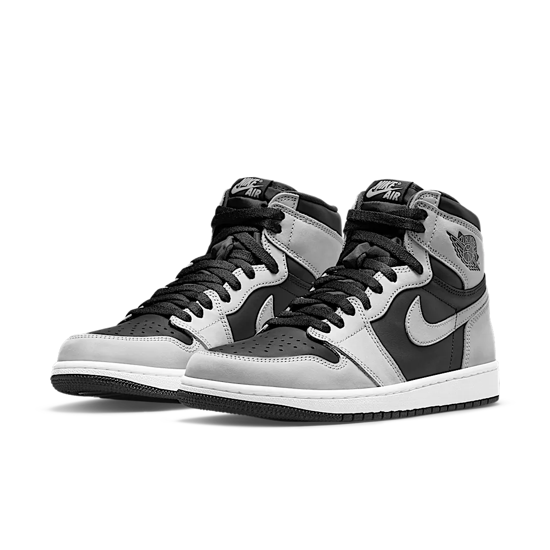 Air Jordan 1 Retro High Shadow 2.0, Black/White-Light Smoke Grey (555088-035 / 575441-035)