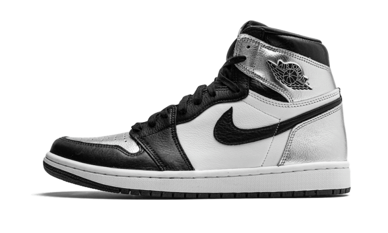 Air Jordan 1 Retro High Silver Toe, Black/Metallic Silver-White-Black (CD0461-001)