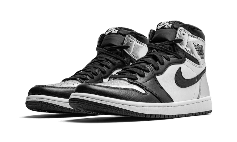 Air Jordan 1 Retro High Silver Toe, Black/Metallic Silver-White-Black (CD0461-001)