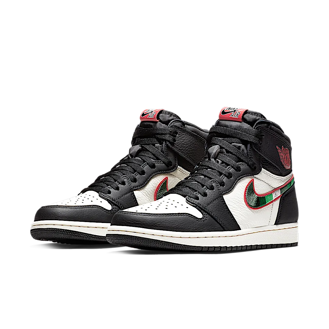 Air Jordan 1 Retro High Sports Illustrated (A Star Is Born), Black/Varsity Red-Sail-University Blue-Light Green Spark (555088-015)