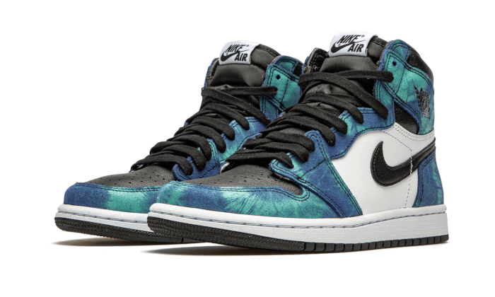 Air Jordan 1 Retro High Tie Dye, White/Black-Aurora Green (CD0461-100)