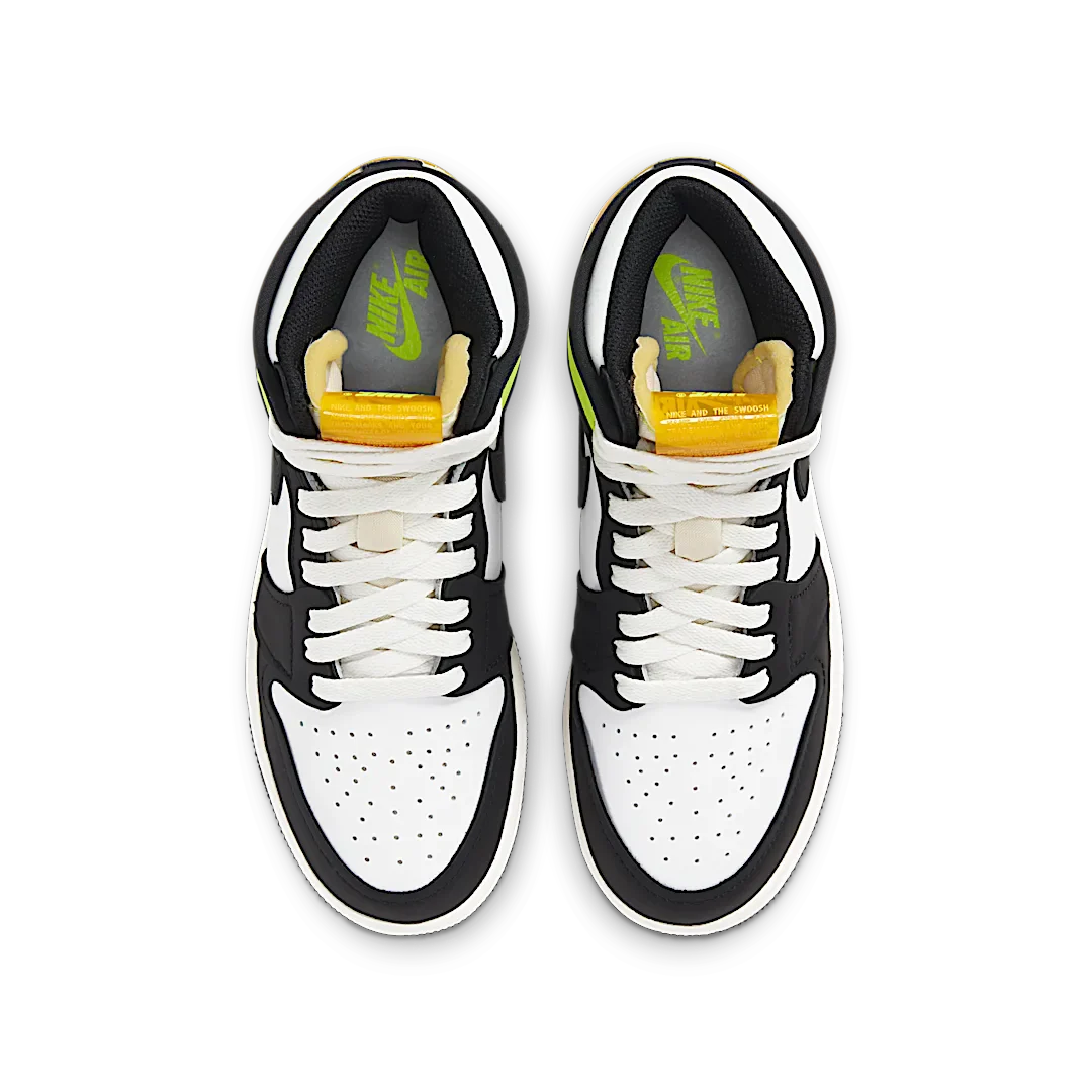 Air Jordan 1 Retro High White Black Volt University Gold, White/Black-Volt-University Gold (575441-118)