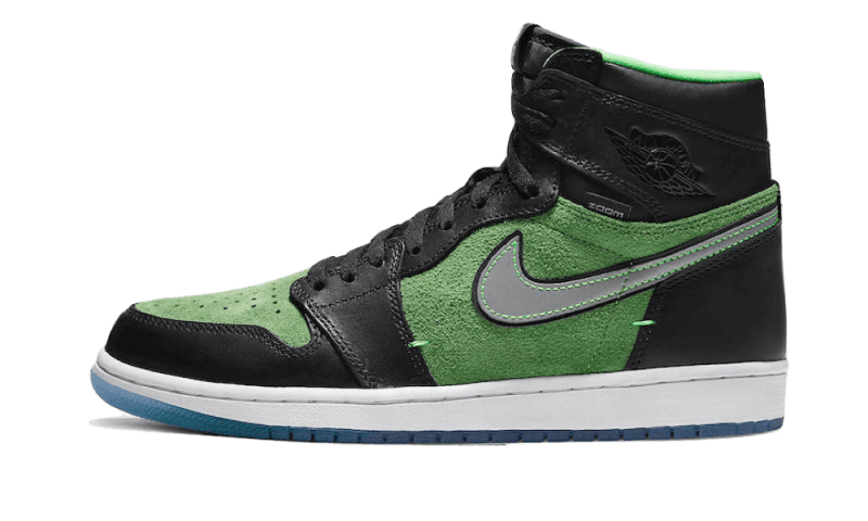 Air Jordan 1 Retro High Zoom Zen Green, Black/Black-Tomatillo-Rage-Green (CK6637-002)