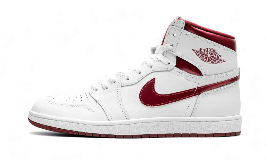 Air Jordan 1 Retro High '85 OG Metallic Burgundy, White/Team Red/White (BQ4422-161)