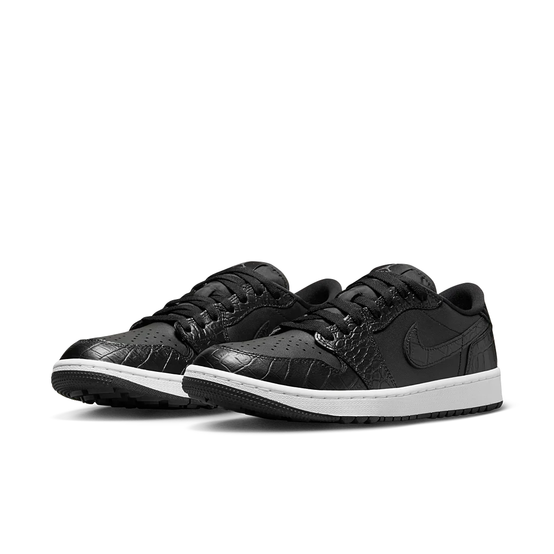 Air Jordan 1 Retro Low Golf Black Croc, Black/Black/Iron Grey/White (DD9315-003)