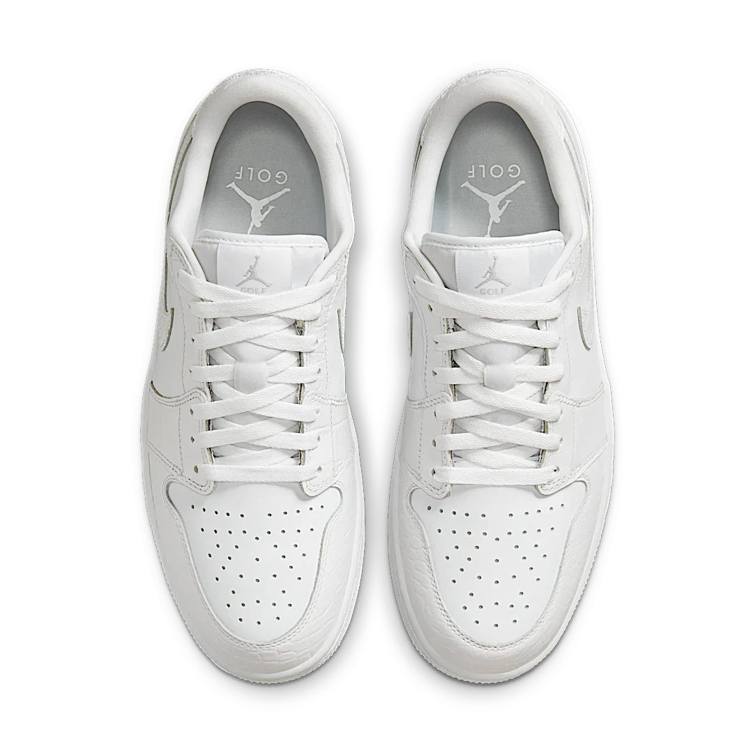 Air Jordan 1 Retro Low Golf White Croc, White/White/Pure Platinum (DD9315-110)