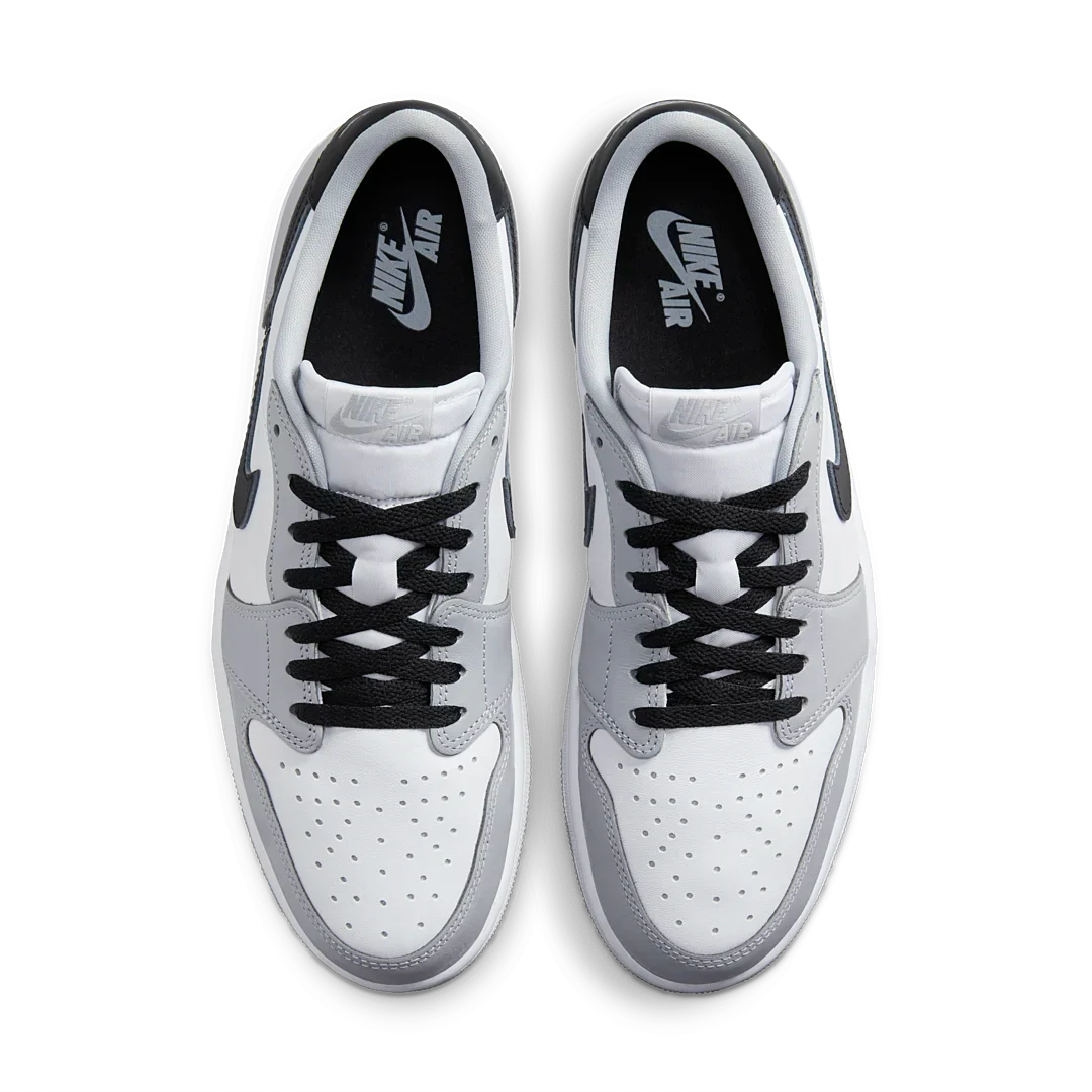 Air Jordan 1 Retro Low OG Barons, White/Black-Wolf Grey (CZ0790-110 / CZ0858-110)