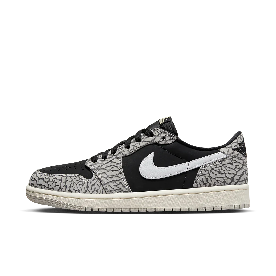 Air Jordan 1 Retro Low OG Black Cement, Black/Muslin/Tech Grey/White/Sail (CZ0790-001)