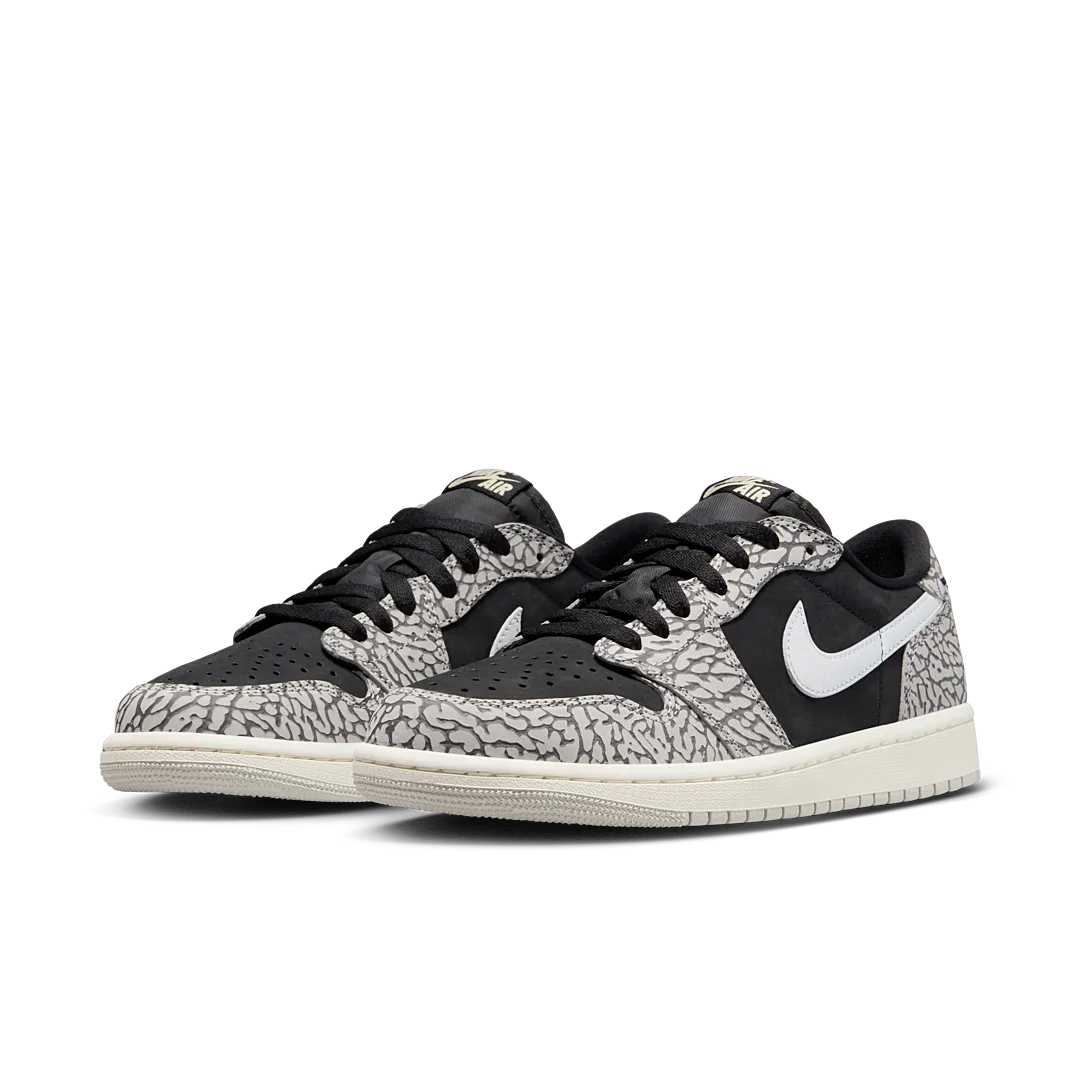 Air Jordan 1 Retro Low OG Black Cement, Black/Muslin/Tech Grey/White/Sail (CZ0790-001)