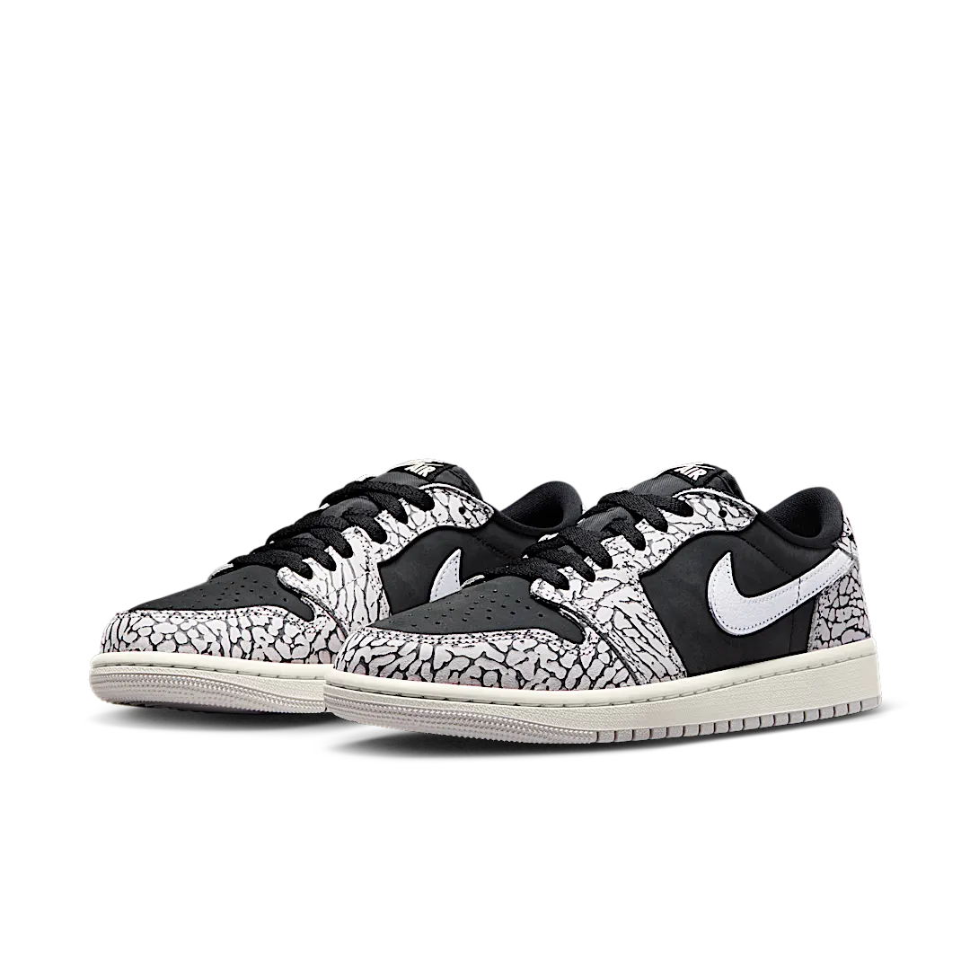 Air Jordan 1 Retro Low OG Black Cement, Black/Muslin/Tech Grey/White/Sail (CZ0775-001)