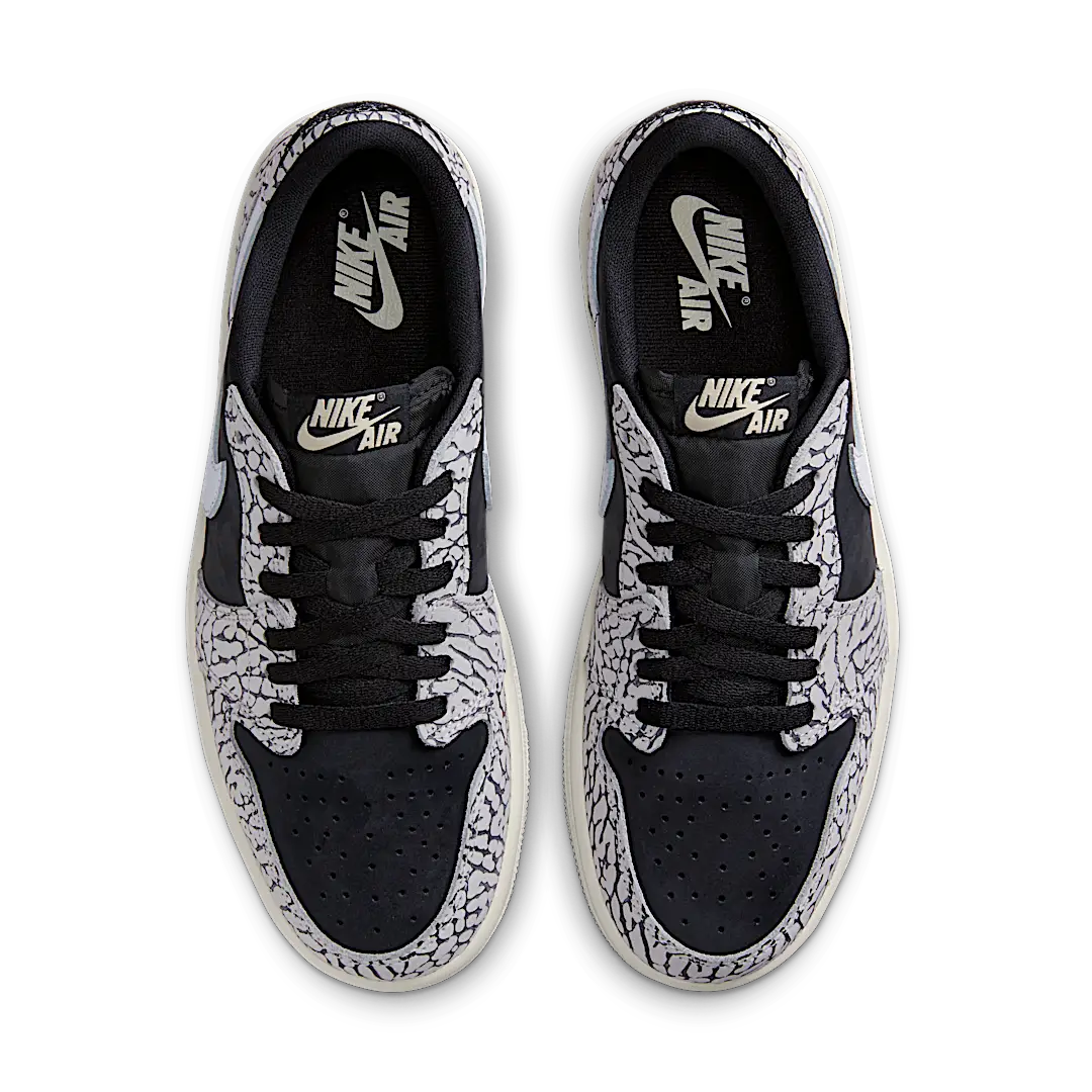 Air Jordan 1 Retro Low OG Black Cement, Black/Muslin/Tech Grey/White/Sail (CZ0775-001)