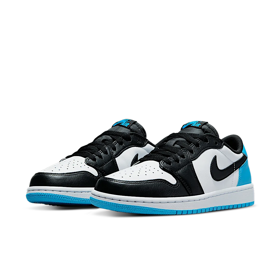 Air Jordan 1 Retro Low OG Black Dark Powder Blue, White/Black/Dark Powder Blue (CZ0775-104 / CZ0790-104)