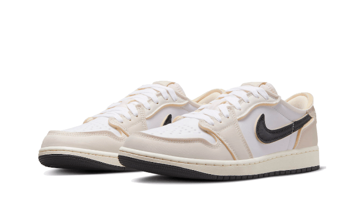 Air Jordan 1 Retro Low OG EX Coconut Milk, White/Coconut Milk/Light Orewood Brown/Black (DV0982-100)