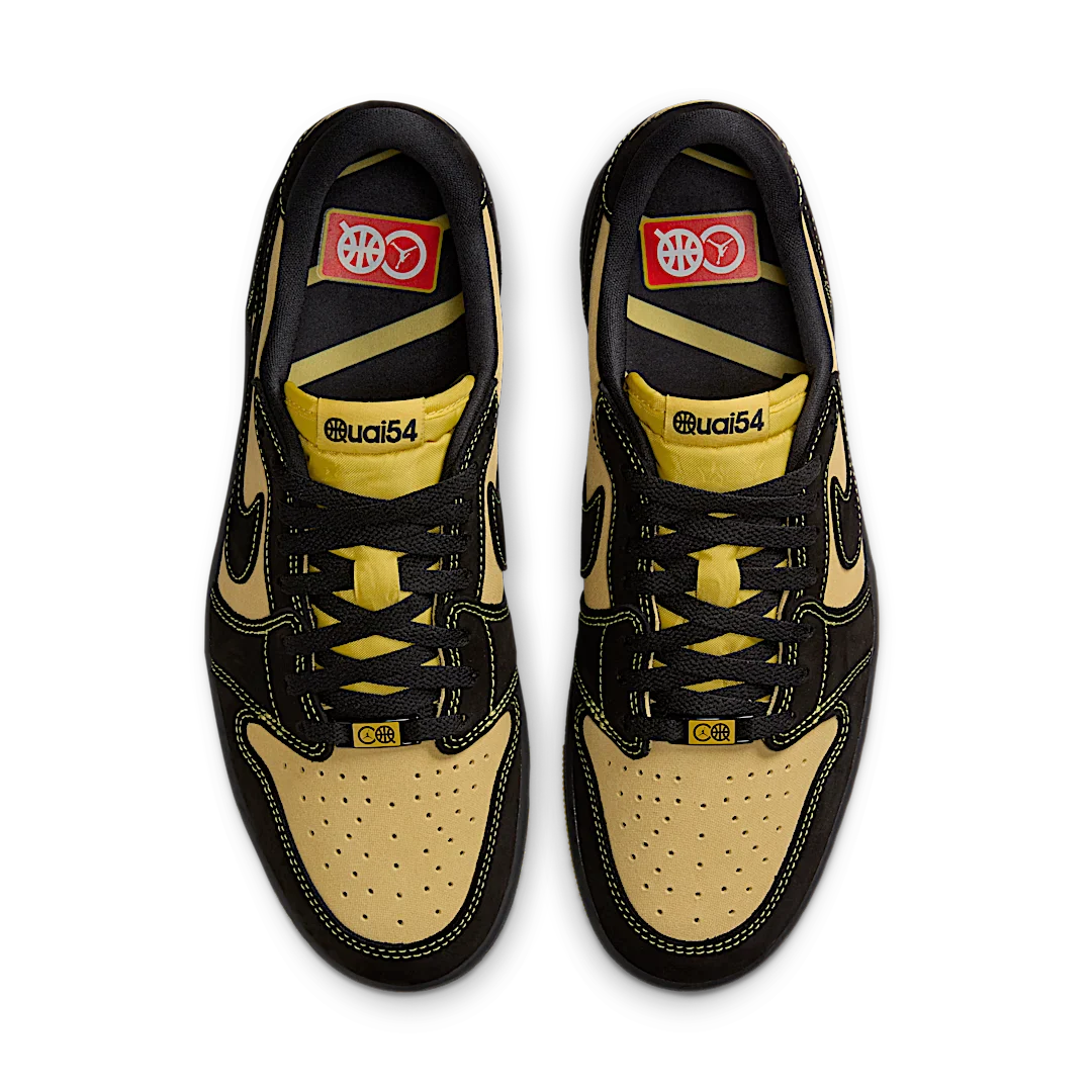 Air Jordan 1 Retro Low OG Quai 54 Black Tour Yellow Red, Black/Tour Yellow/Chile Red (IB8836-007)