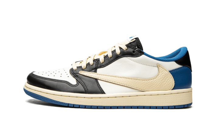 Air Jordan 1 Retro Low OG SP Fragment x Travis Scott, White/Black-Royal-Sail (DM7866-140)