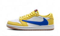 Air Jordan 1 Retro Low OG SP Travis Scott Canary, Canary/Racer Blue/Light Silver/Gum Medium Brown (DZ4137-700)
