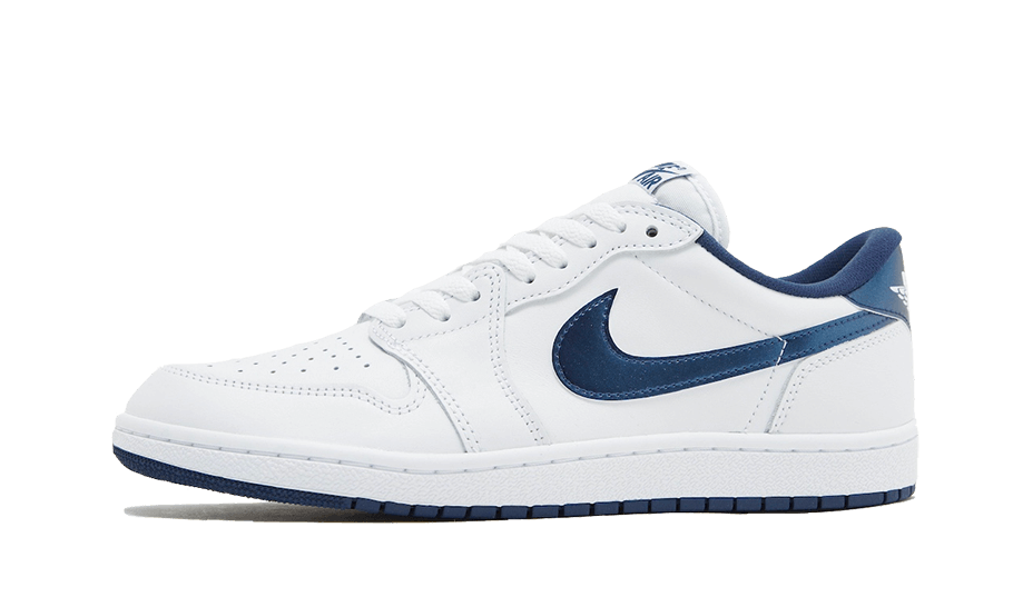 Air Jordan 1 Retro Low '85 Metallic Blue, Summit White/Navy-White (FB9933-141)