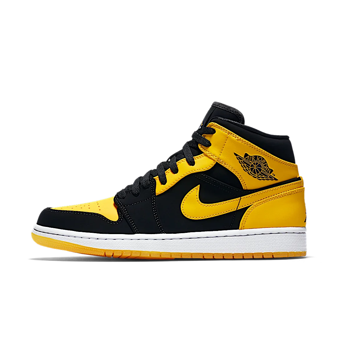 Air Jordan 1 Retro Mid New Love (2017), Black/Varsity Maize-White (554724-035)