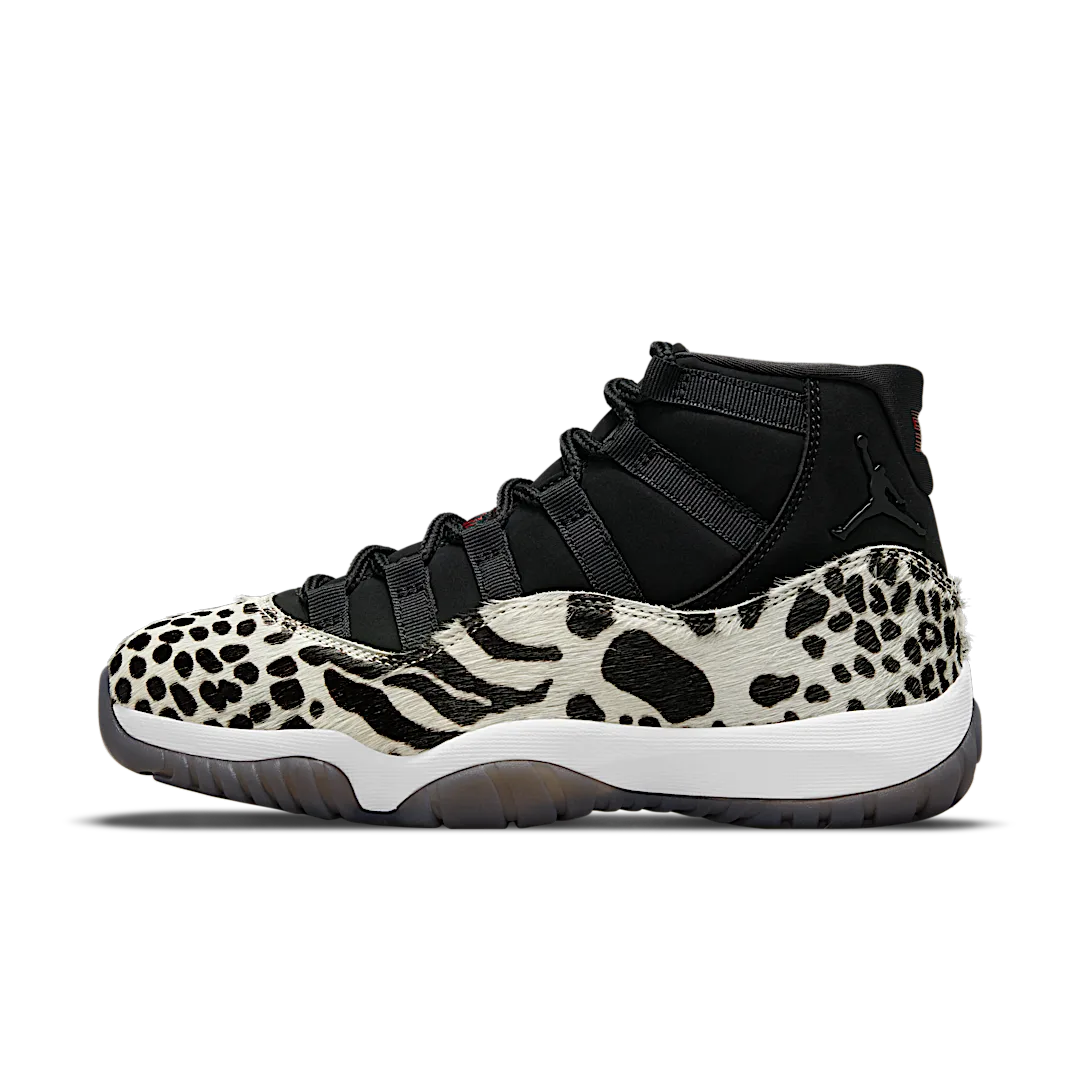 Air Jordan 11 Retro Animal Instinct, Black/Red-Sail-White (AR0715-010)