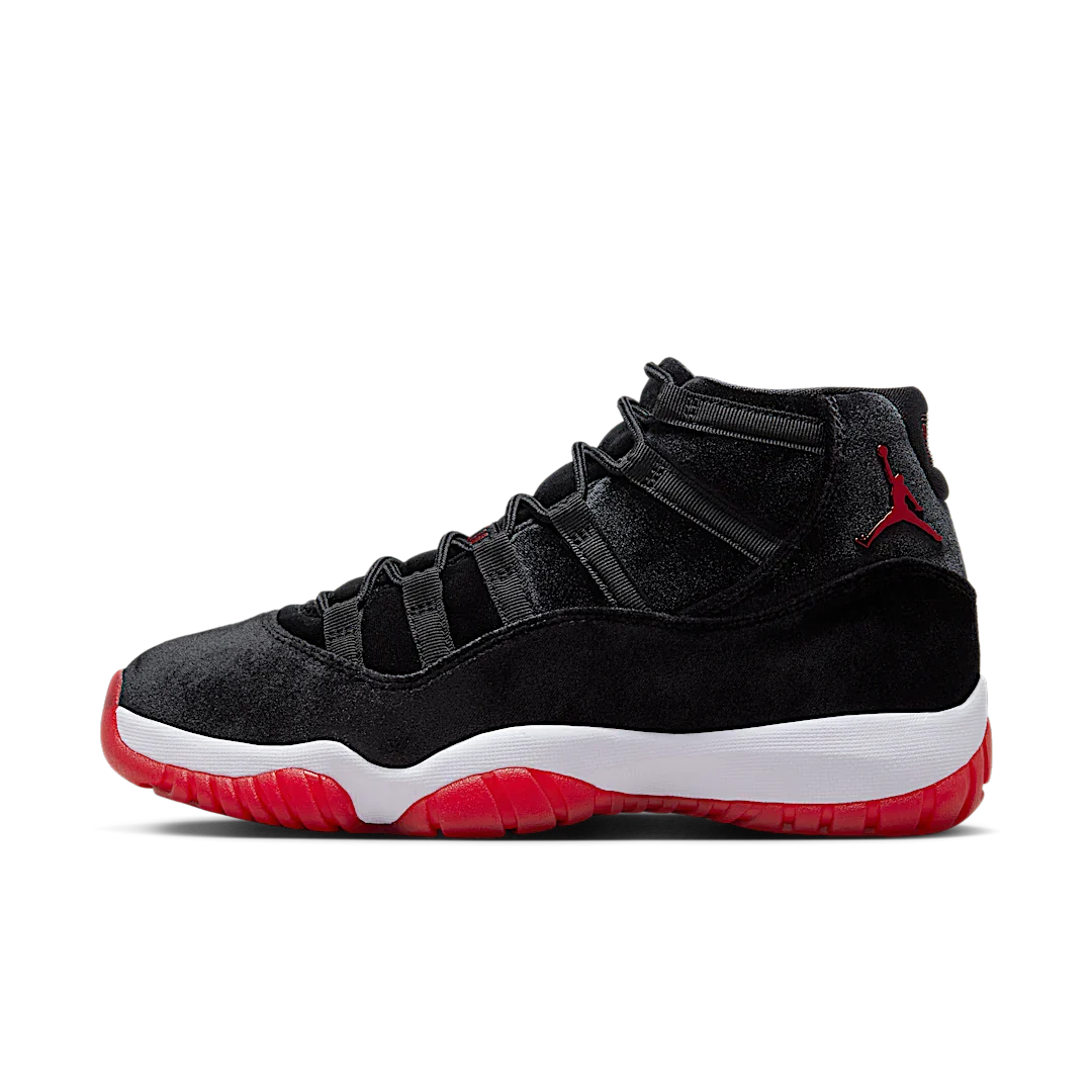 Air Jordan 11 Retro Bred Velvet, Black/Gym Red/White (DB5457-061)