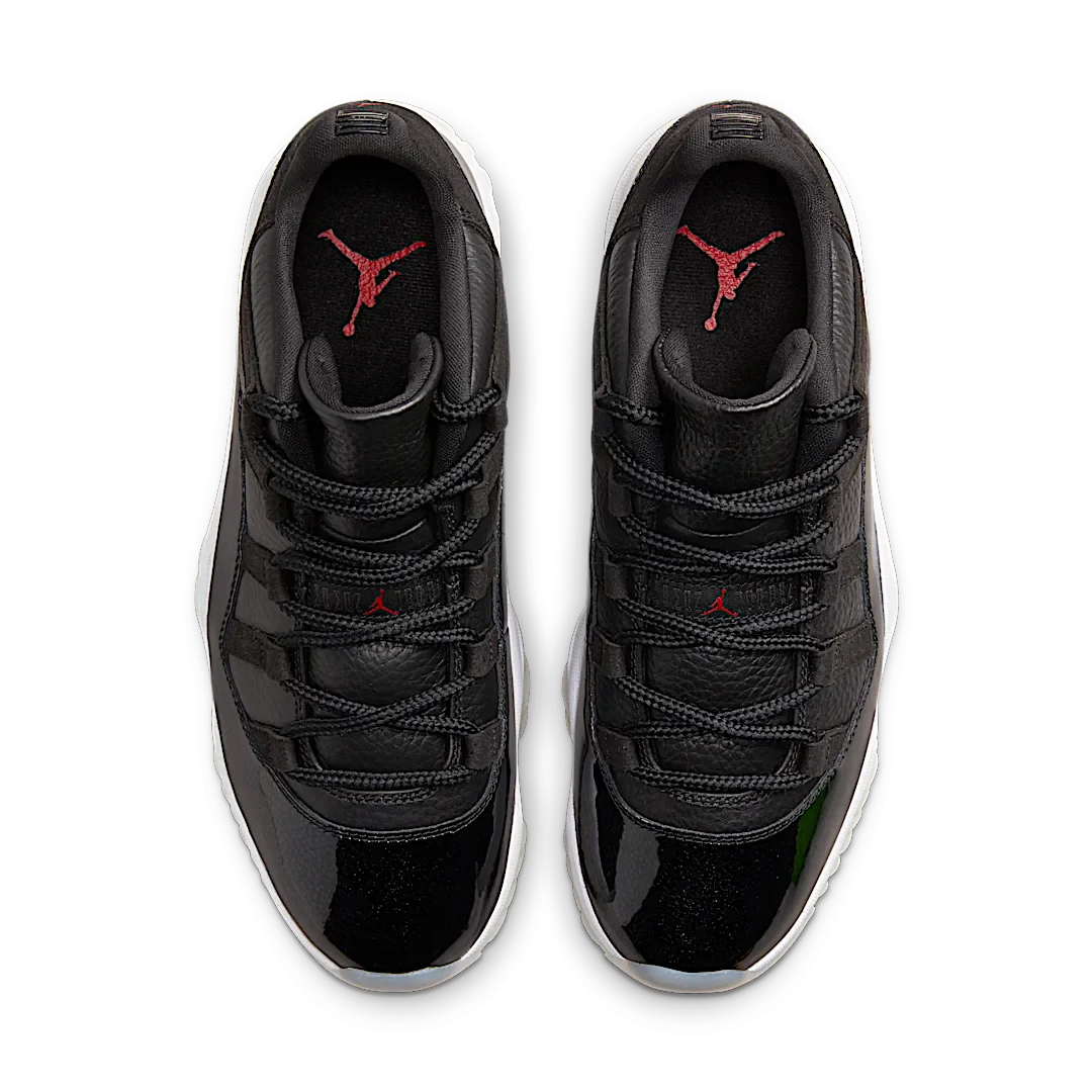 Air Jordan 11 Retro Low 72-10, Black/Gym Red/White/Sail (AV2187-001)