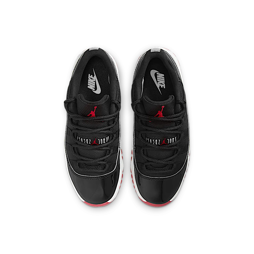 Air Jordan 11 Retro Low Bred (PS) (2025), Black/White-Varsity Red (FV5116-006)