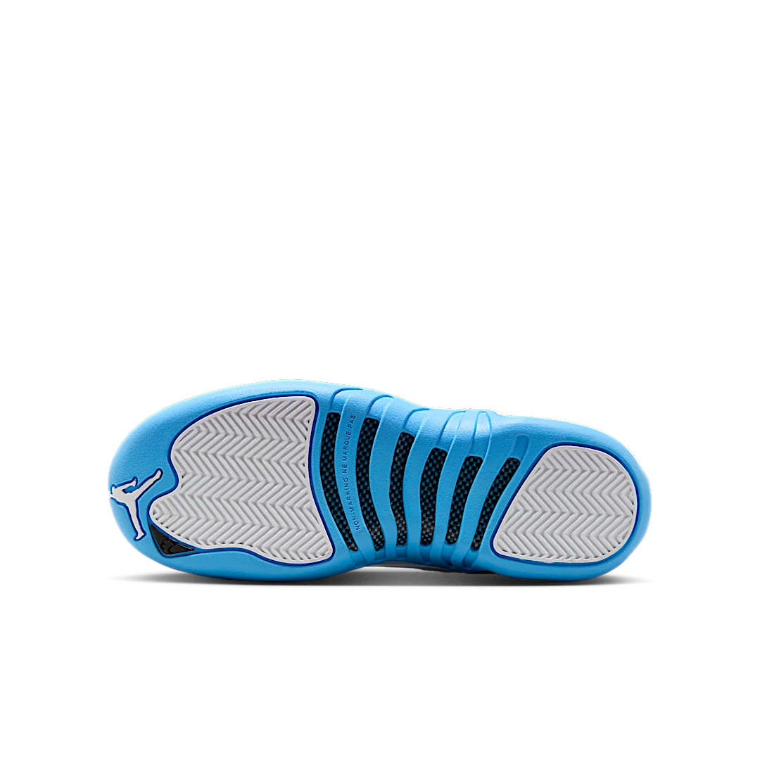 Air Jordan 12 Retro Melo, White/University Blue/Metallic Silver (153265-112)