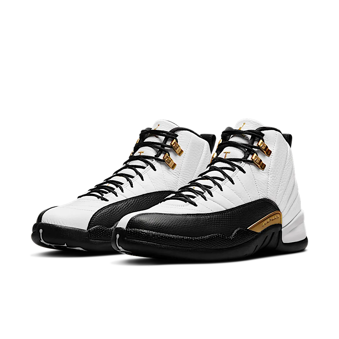 Air Jordan 12 Retro Royalty Taxi, White/Black-Metallic Gold (CT8013-170)