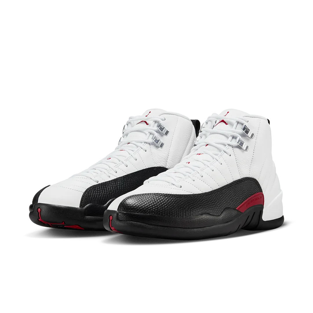 Air Jordan 12 Retro Taxi Flip, White/Gym Red/Black (CT8013-162)