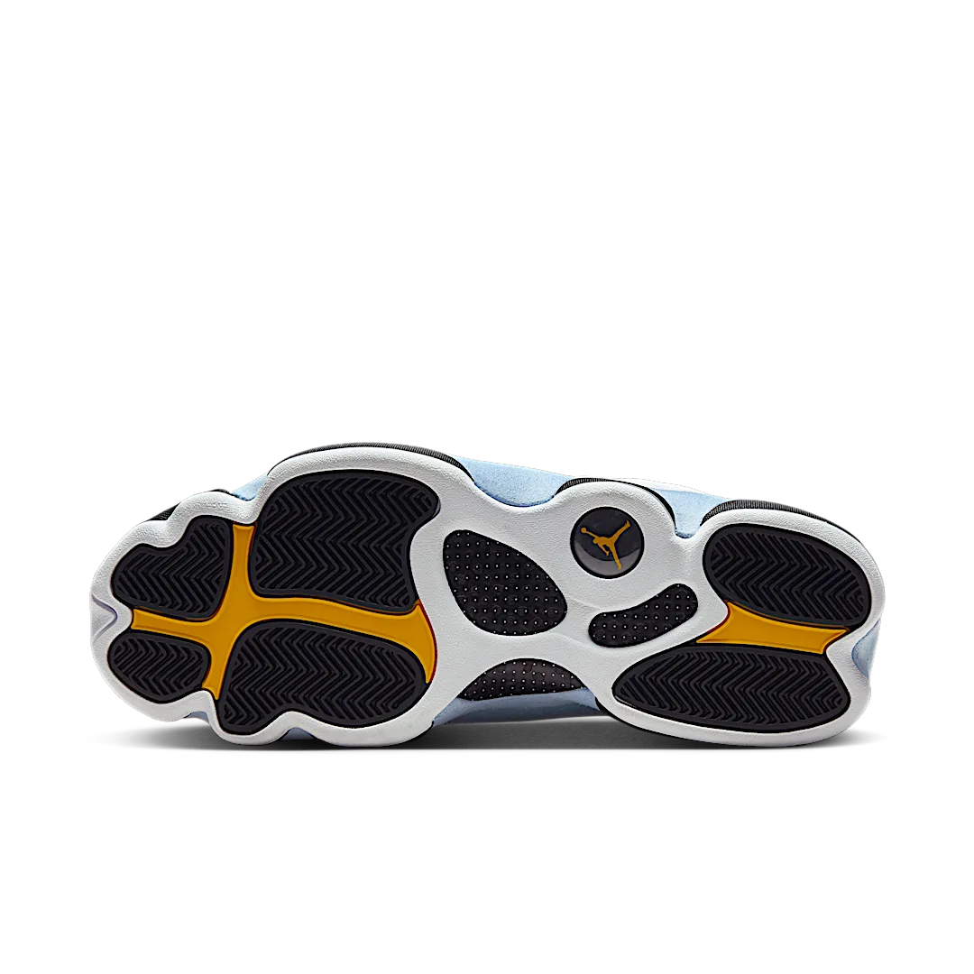 Air Jordan 13 Retro Blue Grey, White/Yellow Ochre/Blue Grey/Black (414571-170)