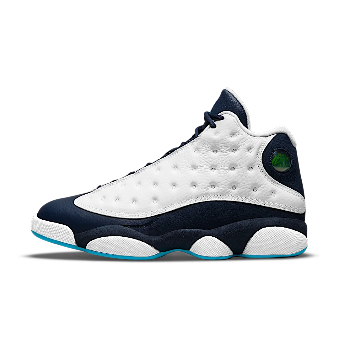 Air Jordan 13 Retro Obsidian Powder Blue White, White/Obsidian-Dark Powder Blue (414571-144)