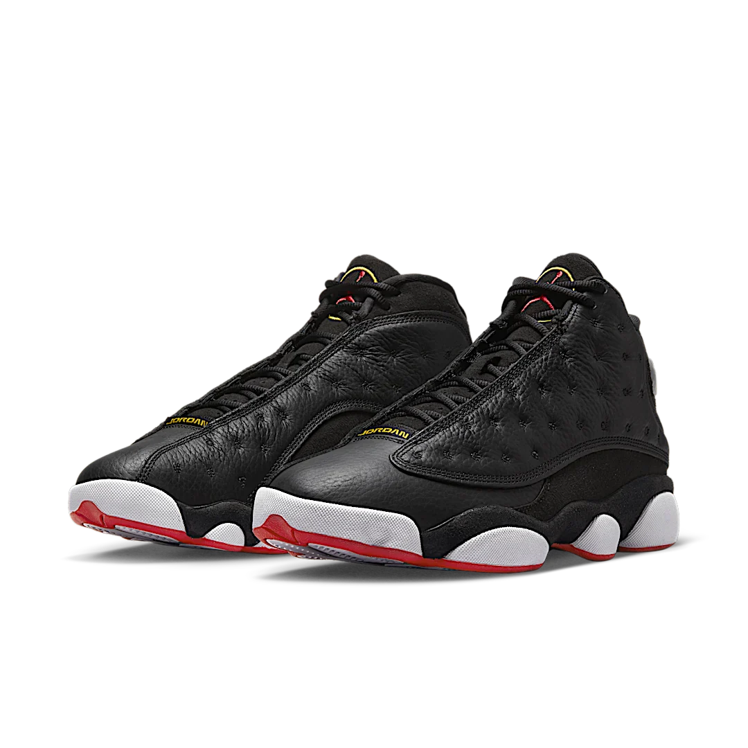 Air Jordan 13 Retro Playoffs (2023), Black/Varsity Red-White-Vibrant Yellow (414571-062)