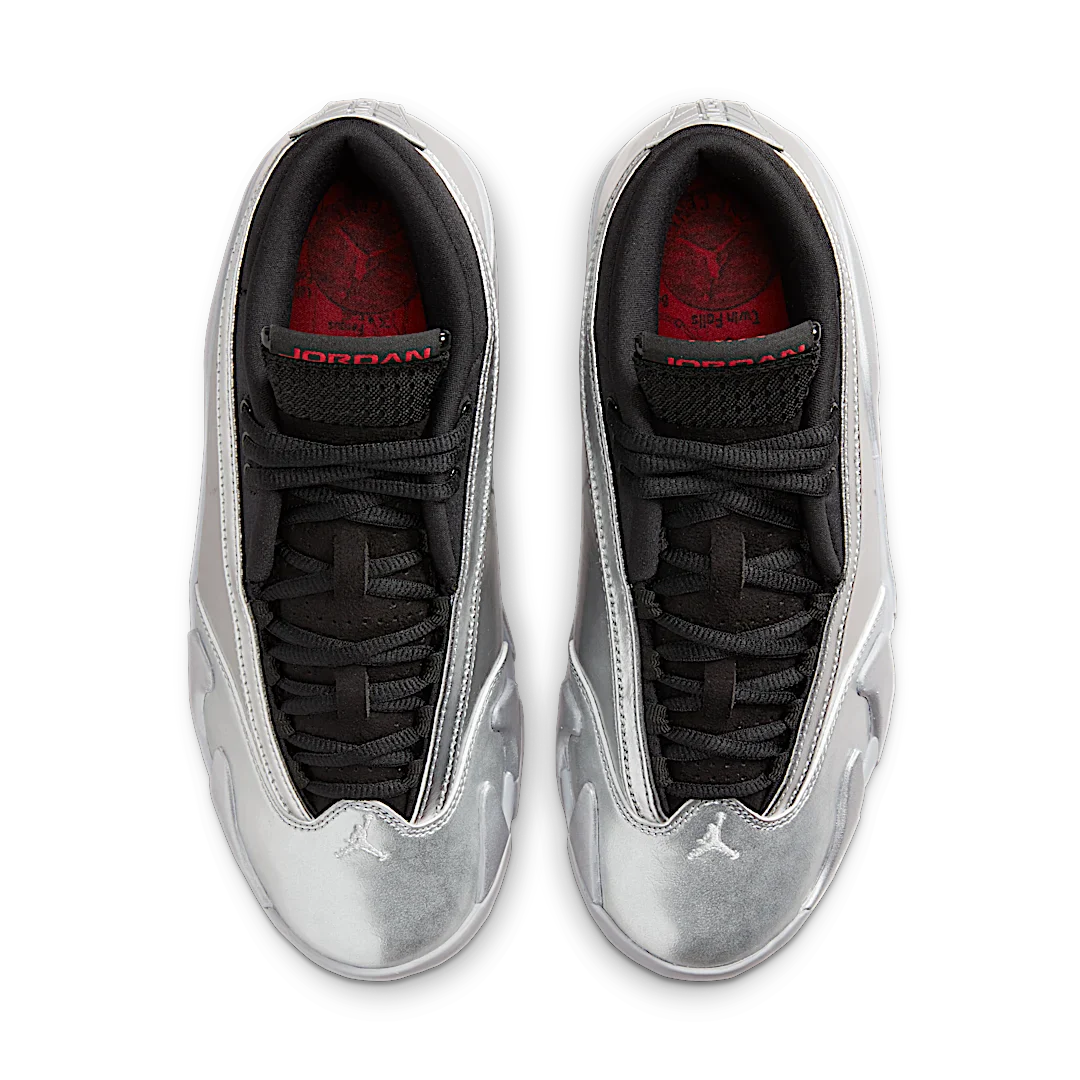 Air Jordan 14 Retro Metallic Silver, Metallic Silver/Fire Red-Wolf Grey-Black (DH4121-060)