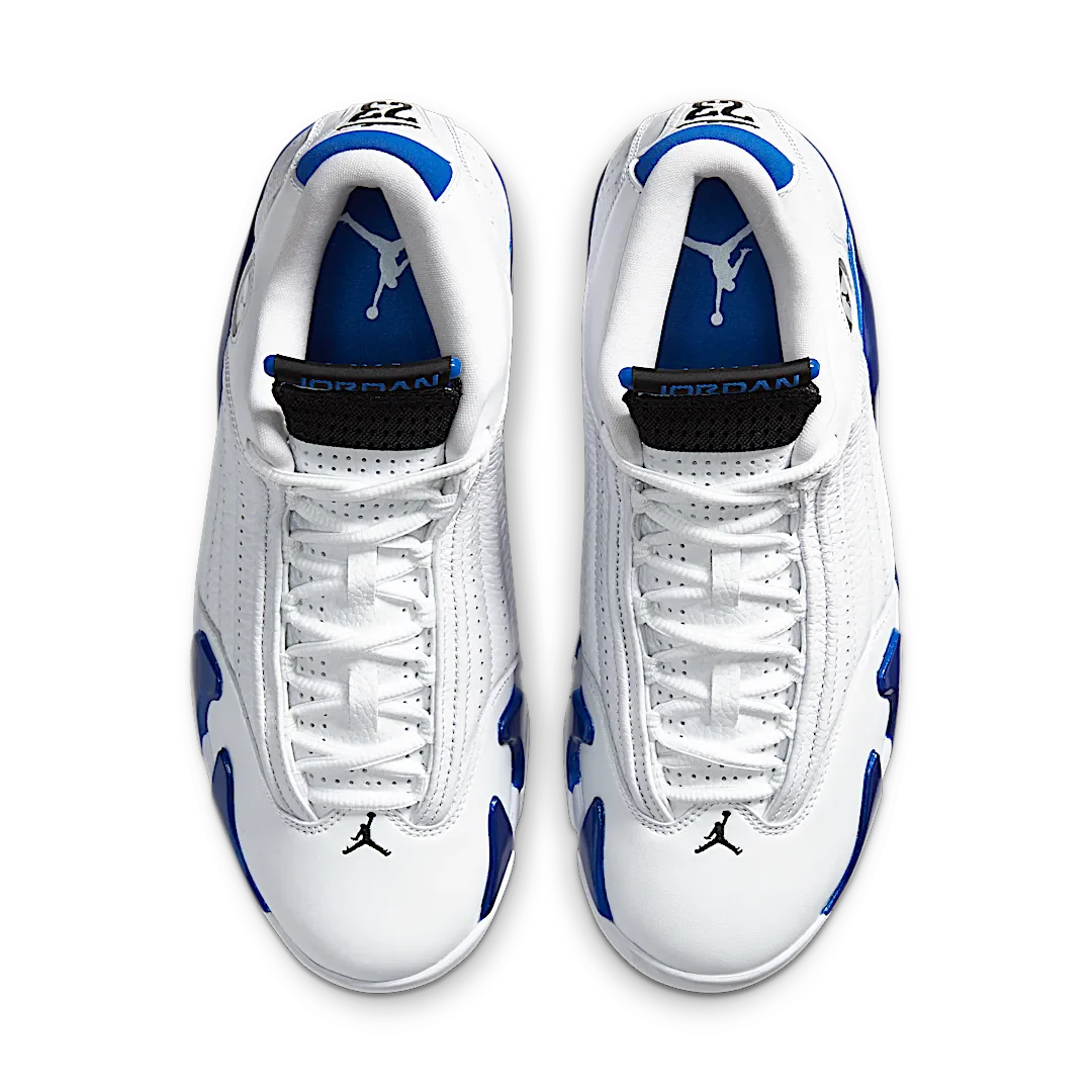 Air Jordan 14 Retro White Hyper Royal, White/Black-Hyper Royal (487471-104)