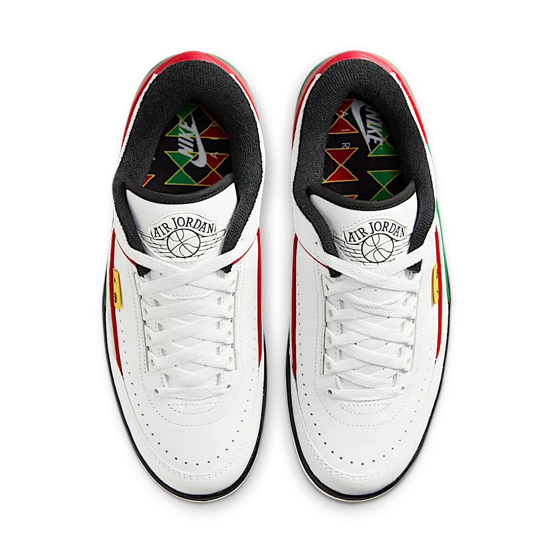 Air Jordan 2 Retro Low Quai 54 (2023), White/Green-Red (FN7686-100)