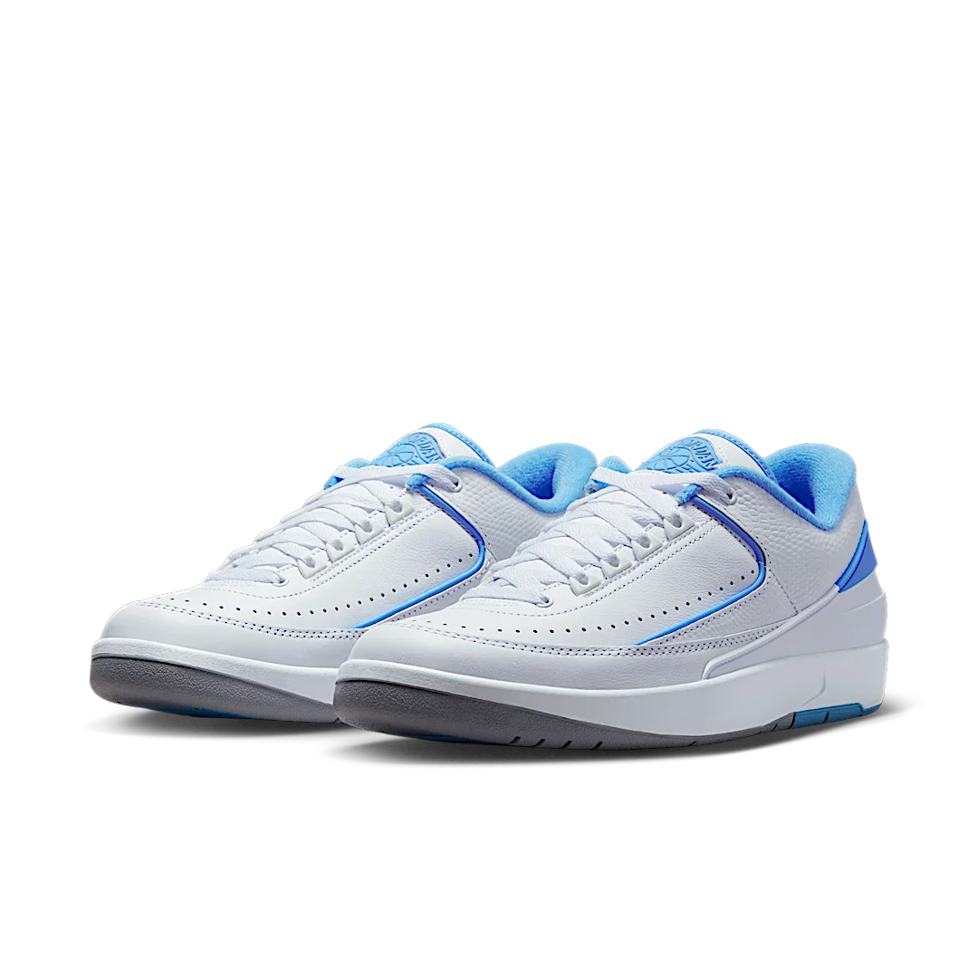 Air Jordan 2 Retro Low UNC, White/University Blue-Cement Grey (DV9956-104)