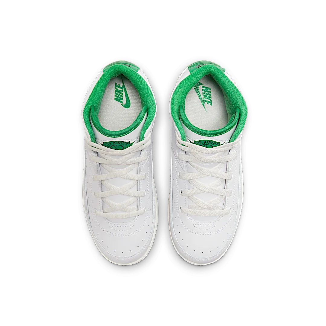 Air Jordan 2 Retro Lucky Green (PS), White/Lucky Green/Sail/Light Steel Grey (DQ8564-103)