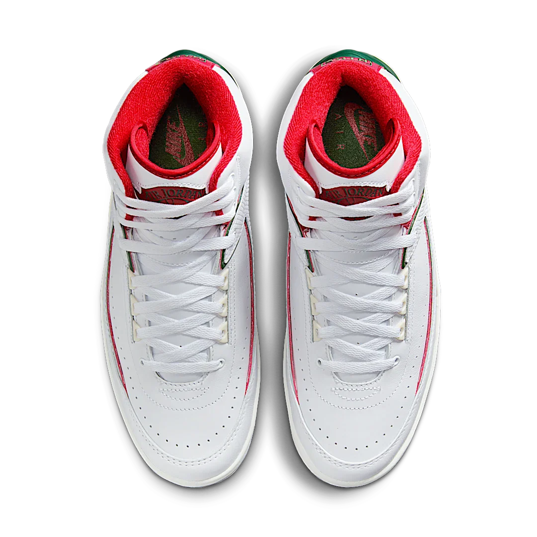 Air Jordan 2 Retro Origins, White/Fire Red-Fir-Sail-Cement Grey (DR8884-101 / DQ8562-101)