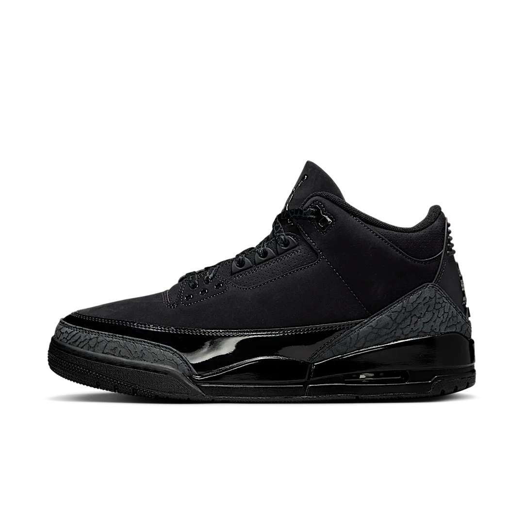 Air Jordan 3 Retro Black Cat (2025), Black/Dark Charcoal/Black (CT8532-001 / DM0967-001)