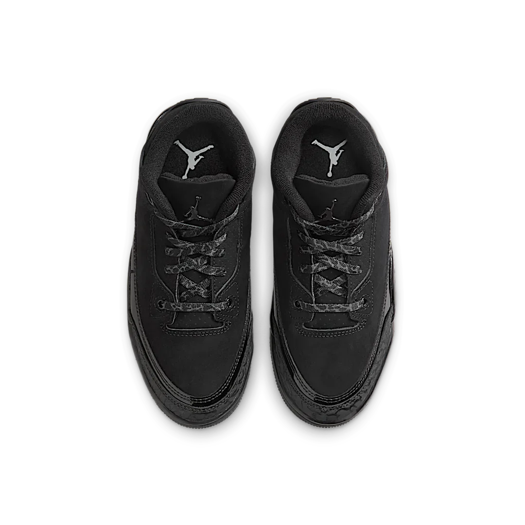 Air Jordan 3 Retro Black Cat (2025) (PS), Black/Dark Charcoal/Black (DM0966-001)