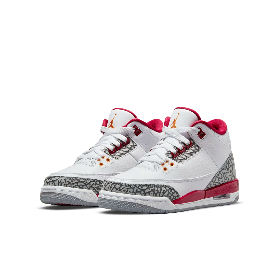 Air Jordan 3 Retro Cardinal, White/Light Curry/Cardinal Red/Cement Grey (398614-126)