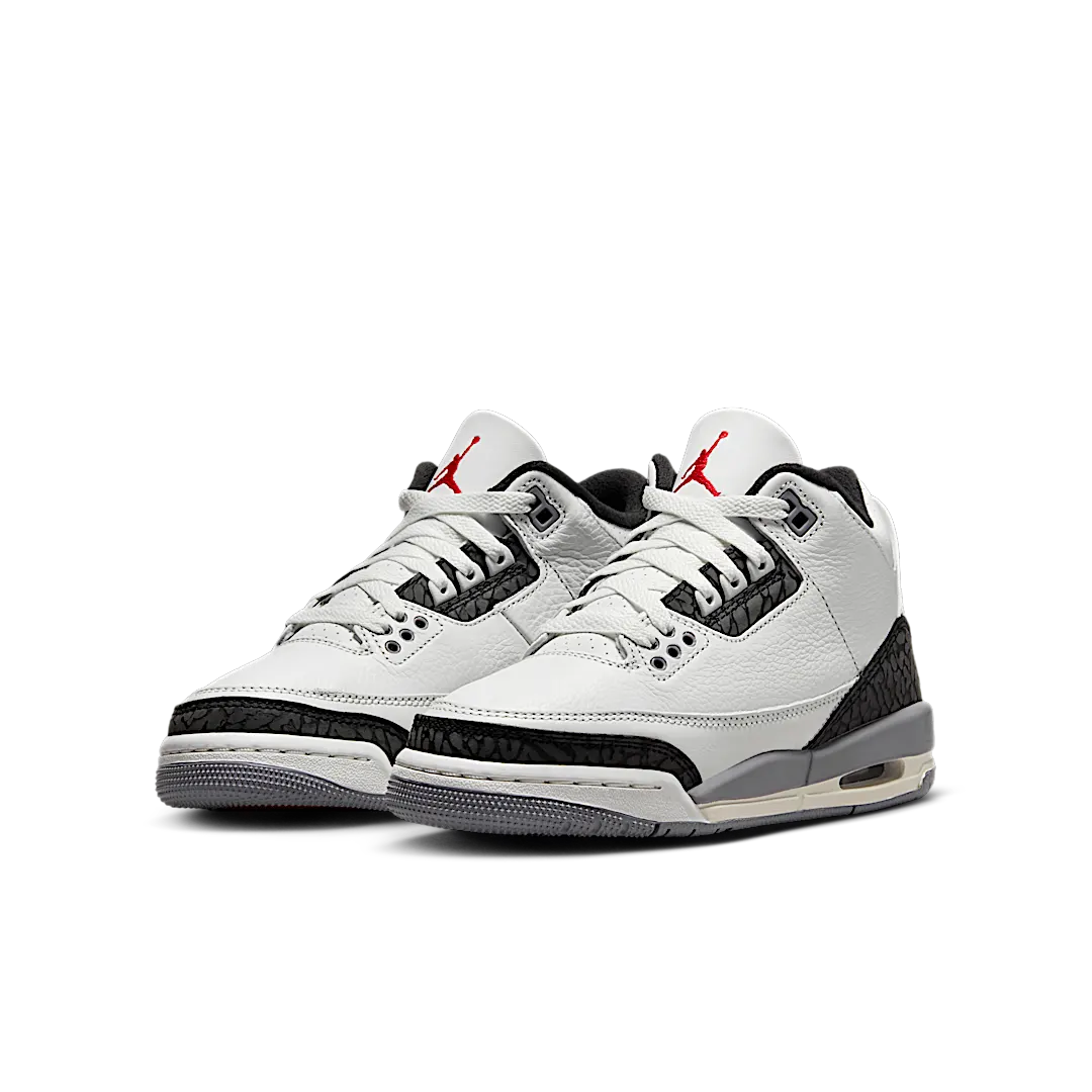 Air Jordan 3 Retro Cement Grey, Summit White/Fire Red/Cement Grey/Black (DM0967-106)