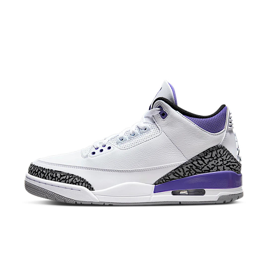 Air Jordan 3 Retro Dark Iris, White/Black/Dark Iris/Cement Grey (CT8532-105 / DM0967-105)