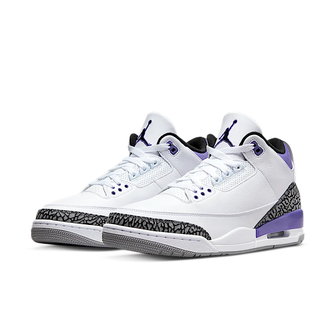 Air Jordan 3 Retro Dark Iris, White/Black/Dark Iris/Cement Grey (CT8532-105 / DM0967-105)