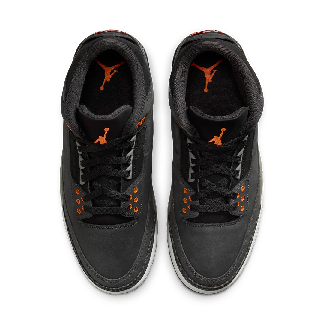 Air Jordan 3 Retro Fear Pack (2023), Night Stadium/Total Orange-Black-Flat Pewter-Neutral Grey (CT8532-080 / DM0967-080)